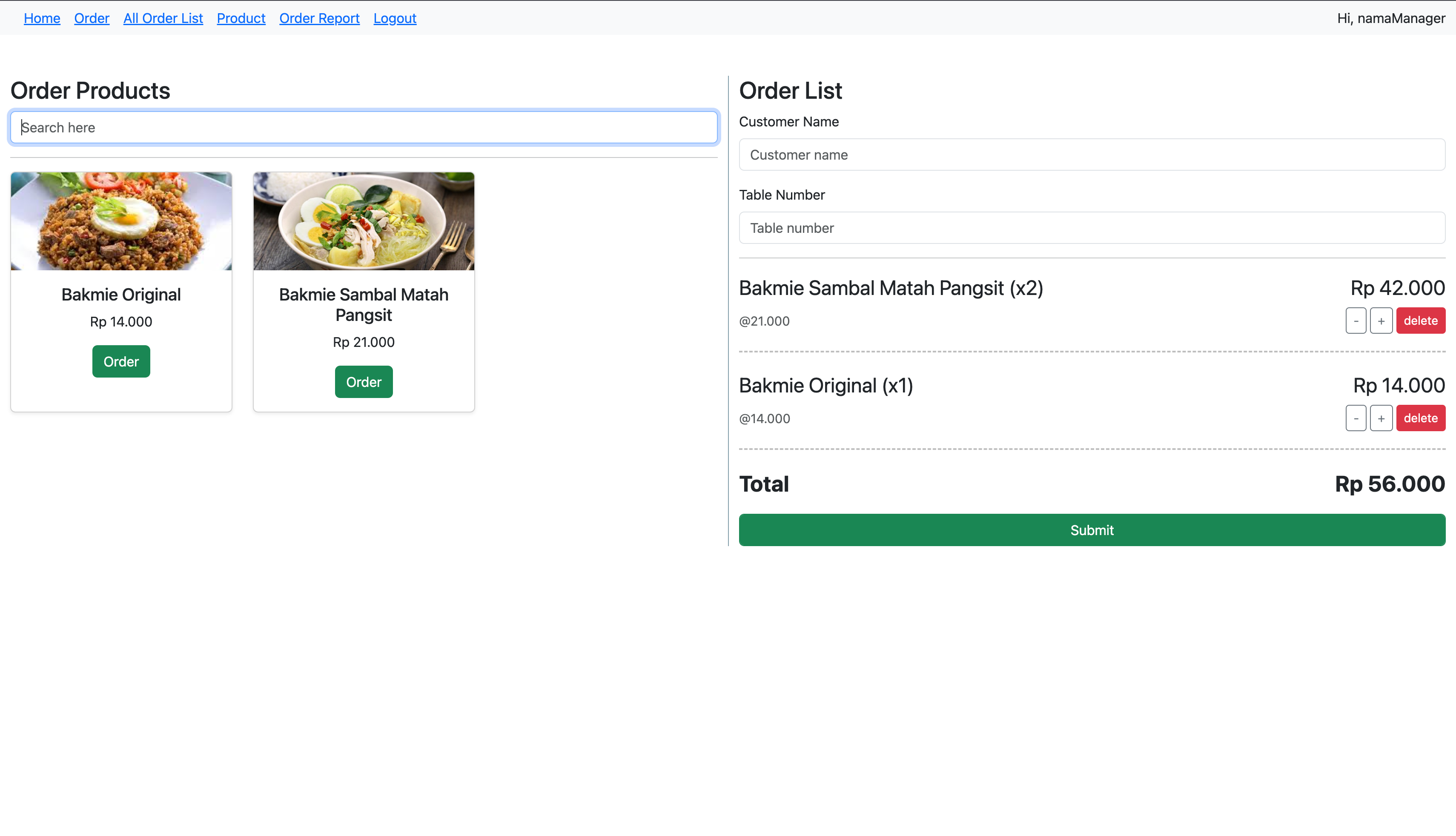 Sistem Manajemen Pesanan di Warung Bakmie Bahagia